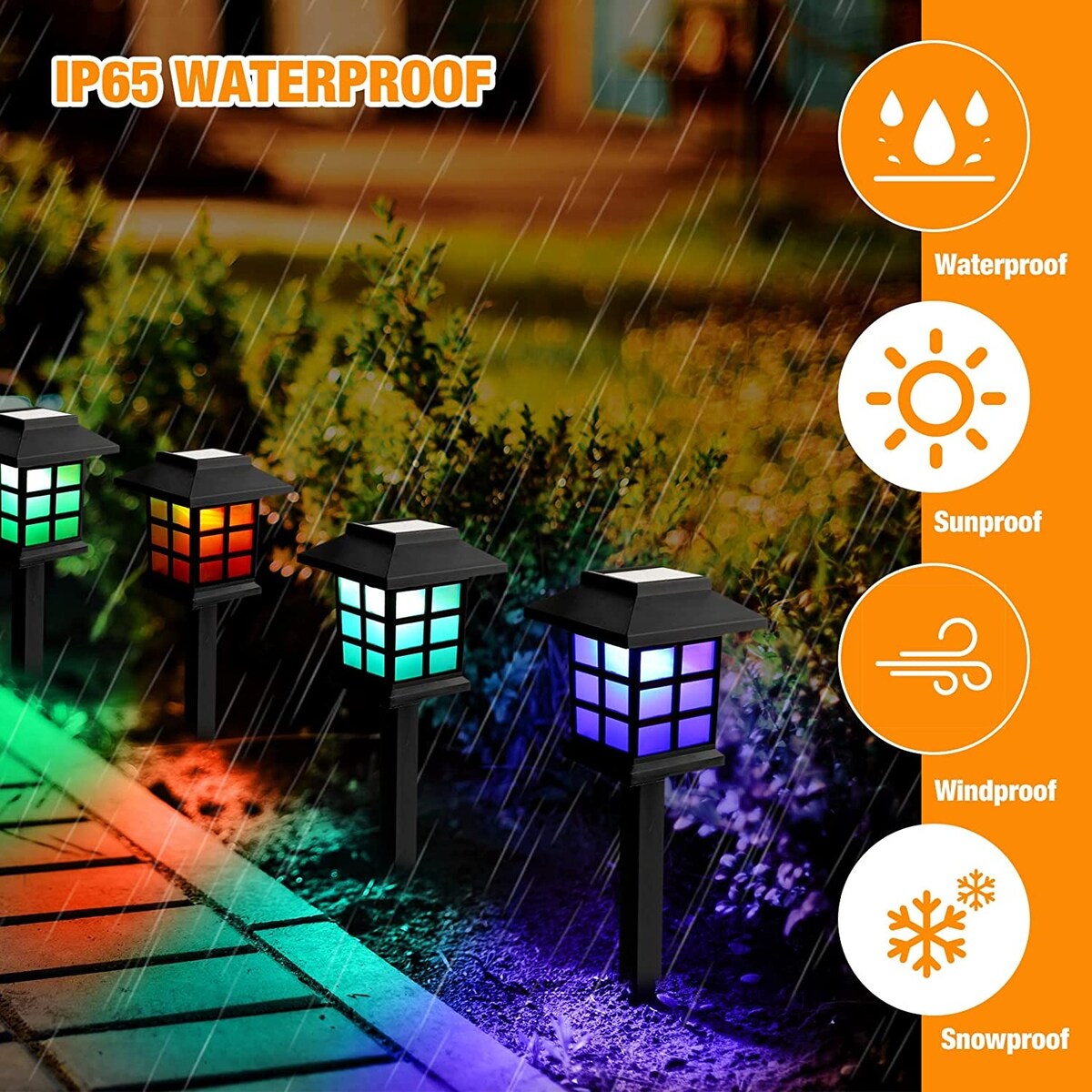 12pcs Garden Waterproof Outdoor Solar Lights for Yard,Landscape,Patio