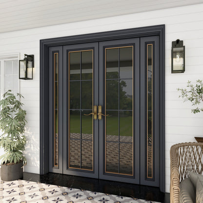 1-Light Matte Black Modern Outdoor Wall Lantern