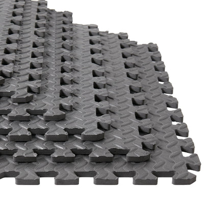 12 Tiles Gym Foam Puzzle Floor Tiles 24x24 Interlocking Floor Mats 48sq.ft