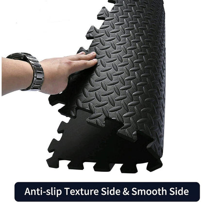 12 Tiles Gym Foam Puzzle Floor Tiles 24x24 Interlocking Floor Mats 48sq.ft