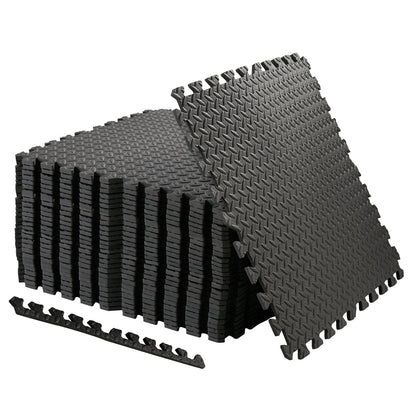 12 Tiles Gym Foam Puzzle Floor Tiles 24x24 Interlocking Floor Mats 48sq.ft