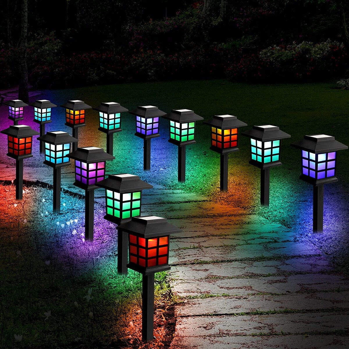 12pcs Garden Waterproof Outdoor Solar Lights for Yard,Landscape,Patio