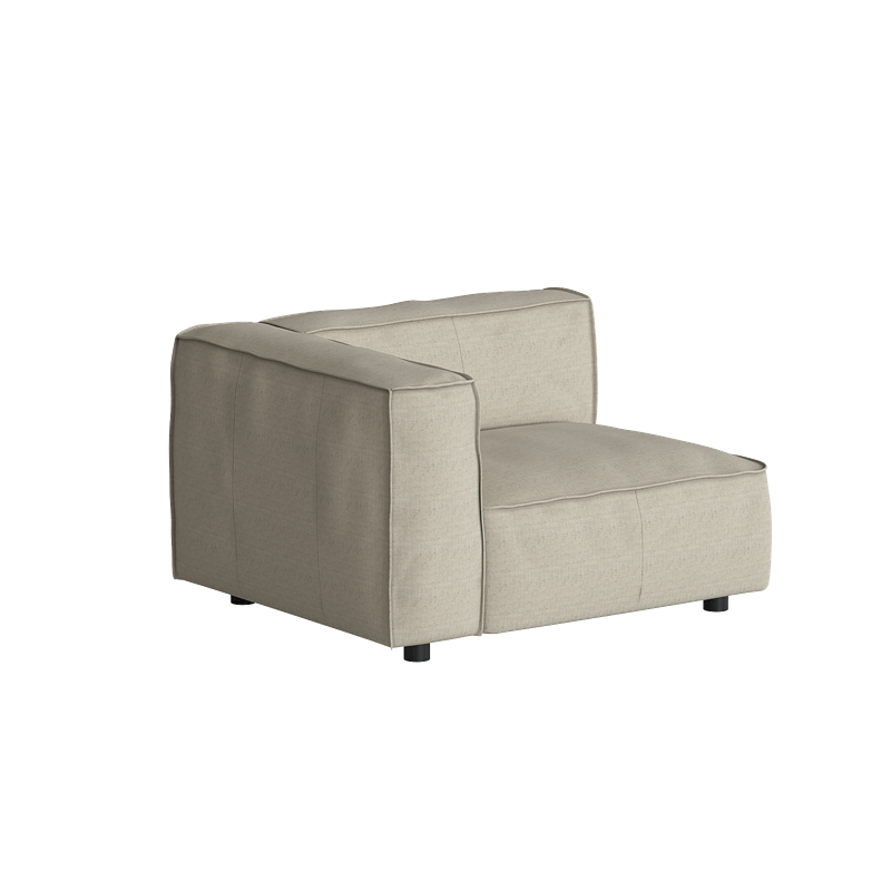 Divano Butter Soft, divano componibile a L con chaise longue