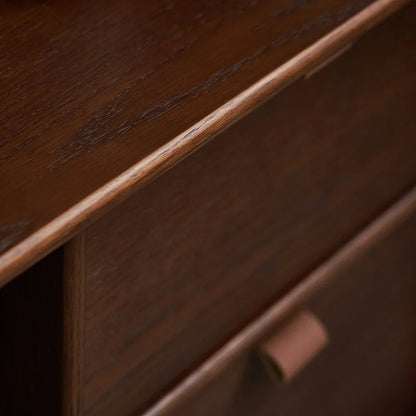 Credenza color cioccolato fondente a 4 ripiani