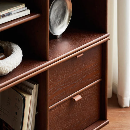 Credenza color cioccolato fondente a 4 ripiani