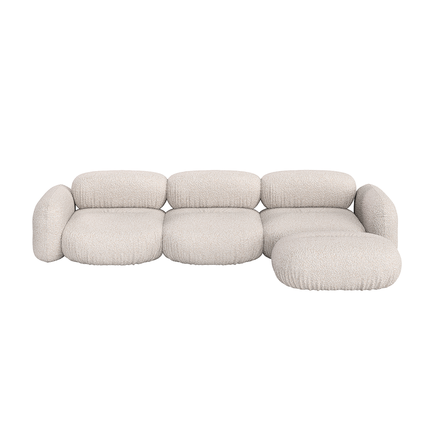 Divano Ondo/4 posti con pouf