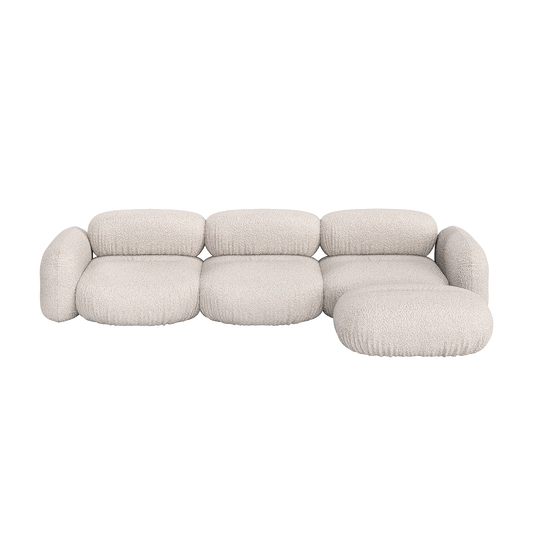 Divano Ondo/4 posti con pouf