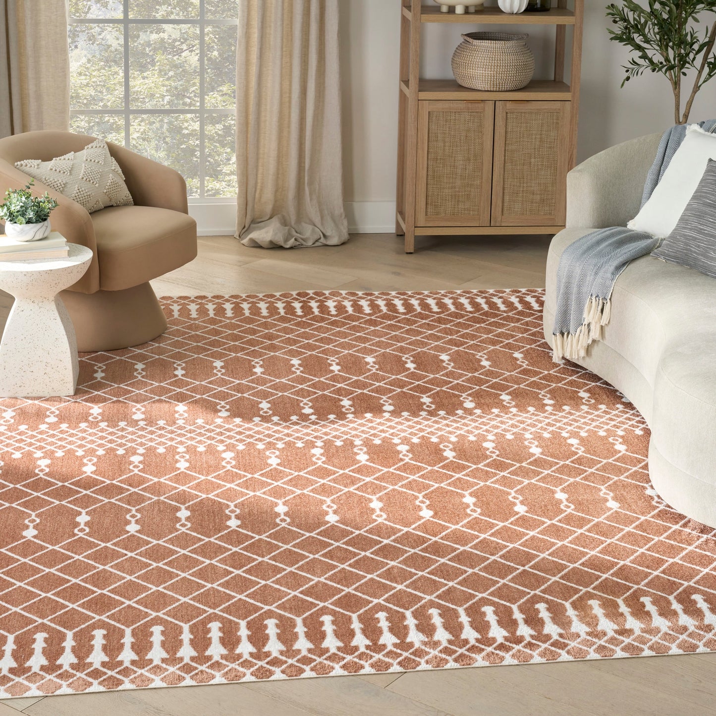Nourison Astra Machine Washable Moroccan Area Rug