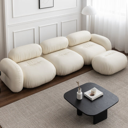 Divano Ondo/4 posti con pouf