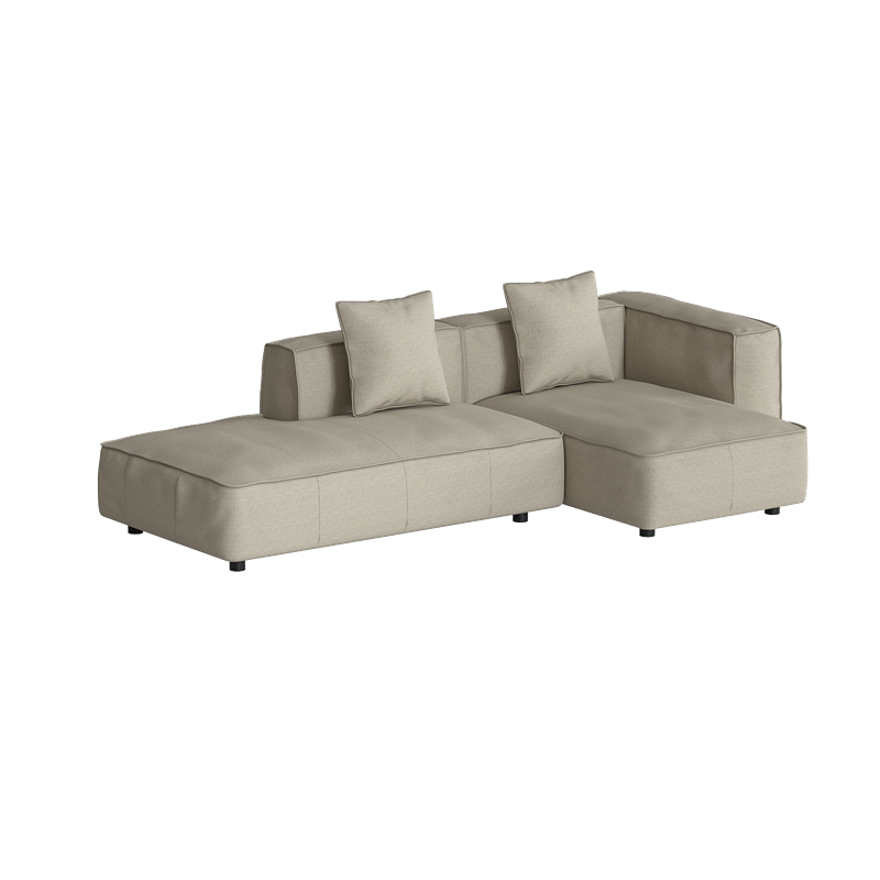 Divano Butter Soft, divano componibile a L con chaise longue