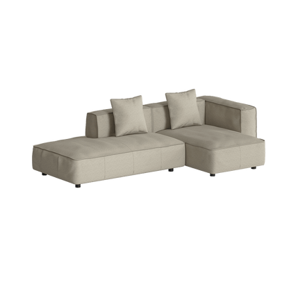 Divano Butter Soft, divano componibile a L con chaise longue
