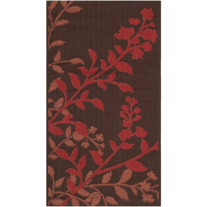SAFAVIEH Courtyard Luann Botanical Indoor/ Outdoor Waterproof Patio Backyard Rug