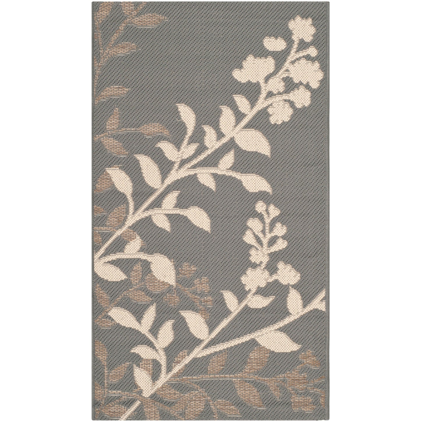 SAFAVIEH Courtyard Luann Botanical Indoor/ Outdoor Waterproof Patio Backyard Rug