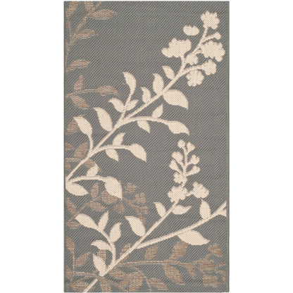 SAFAVIEH Courtyard Luann Botanical Indoor/ Outdoor Waterproof Patio Backyard Rug