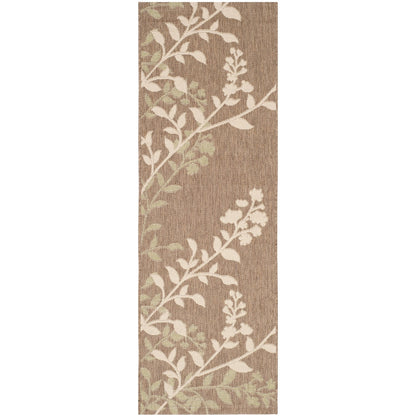 SAFAVIEH Courtyard Luann Botanical Indoor/ Outdoor Waterproof Patio Backyard Rug