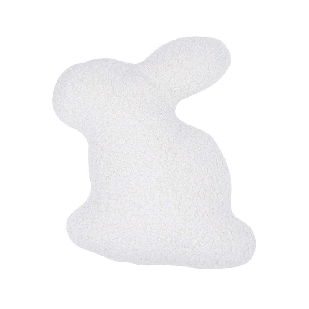 Cuscino da tiro a forma di coniglio pensatore