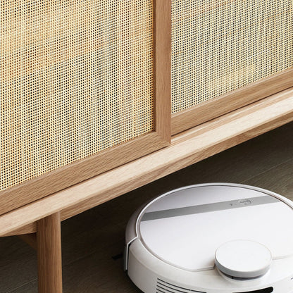 Credenza Torii / Ante e cassetti in rattan intrecciato