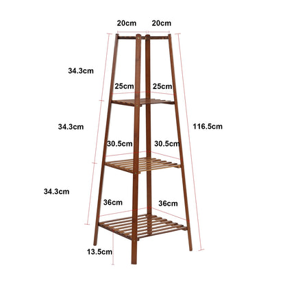 Wooden Flower Stand Plant Frame Balcony Multi-Tier Potted Shelving