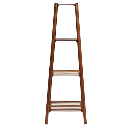 Wooden Flower Stand Plant Frame Balcony Multi-Tier Potted Shelving